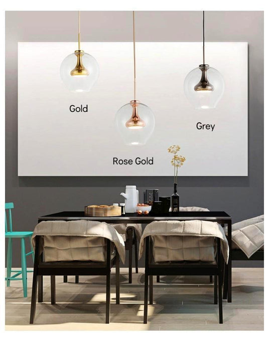 Tulip Shade Pendant Light with Chic Metal Detailing