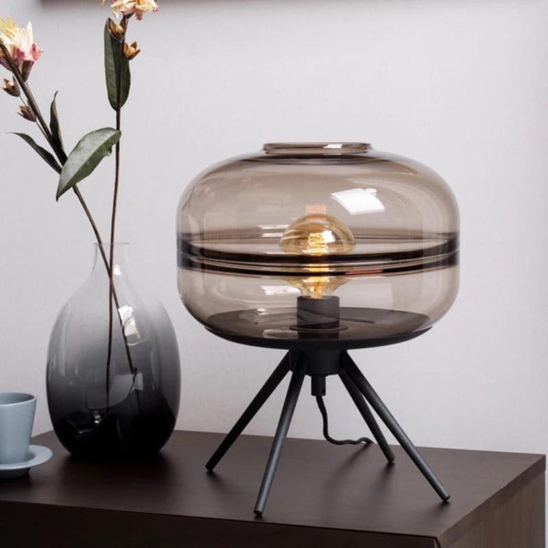 Glass dome table lamp for modern living room