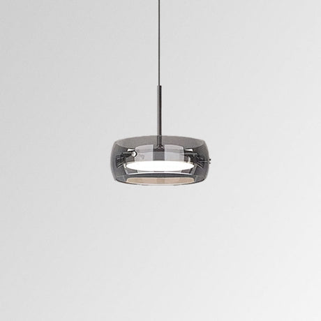 Glass pendant light soft ambient glow statement piece