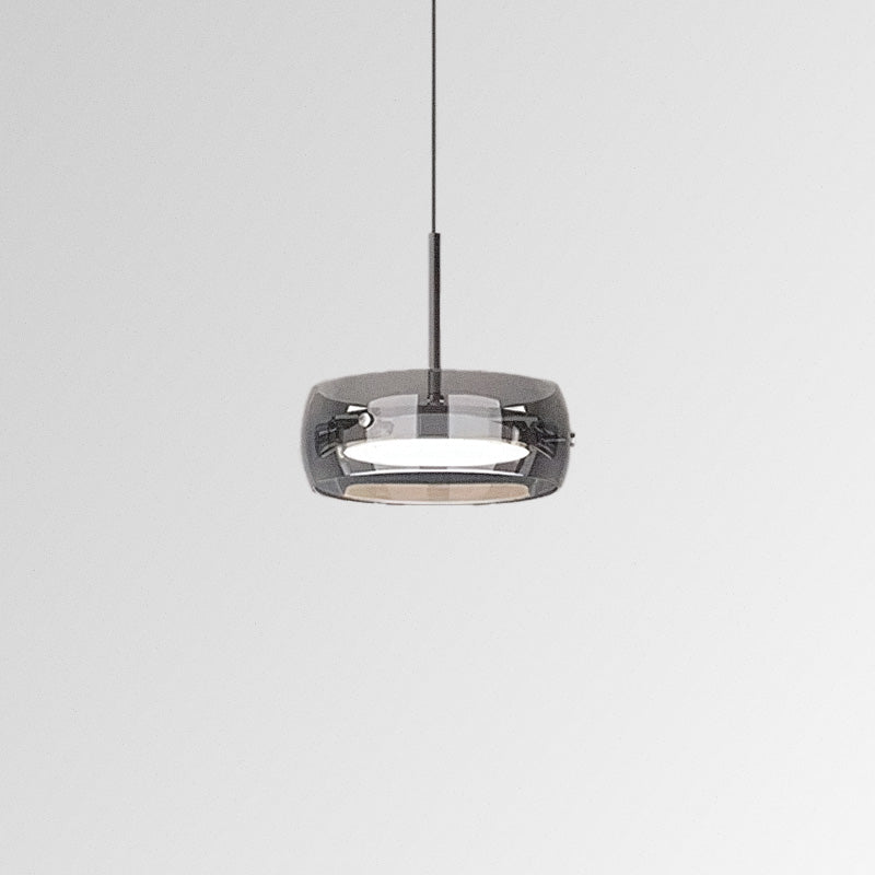 Glass pendant light soft ambient glow statement piece
