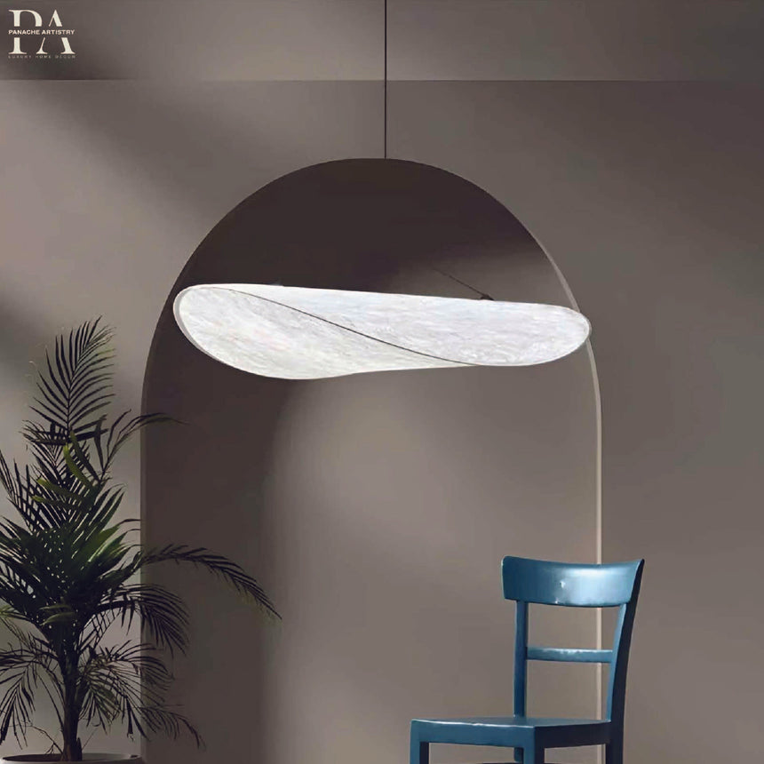 Silk Metal Pendant Light – cloud design detail view | OroDwell
