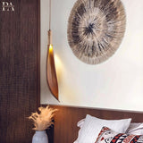 Leaf-shaped wall lamp side angle view