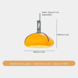 The pendant drawn with its 30 cm width and the 120 cm cable marked
