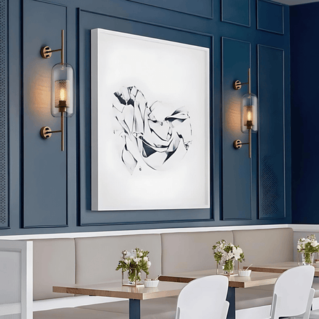 LED wall light with balanced illumination for home interiors
