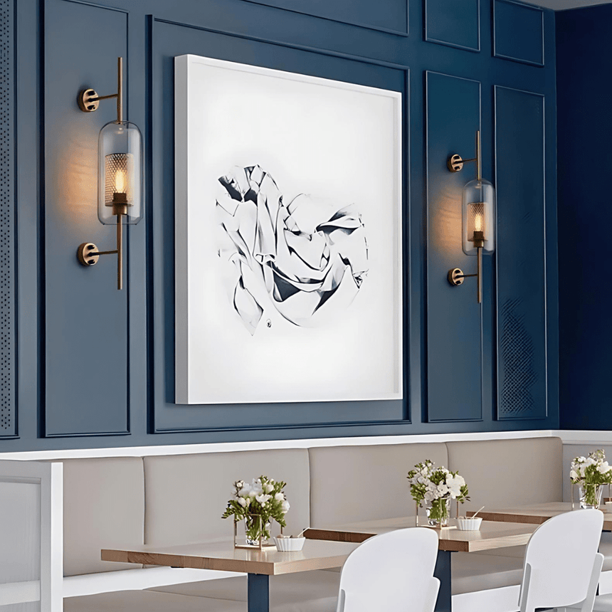LED wall light with balanced illumination for home interiors