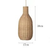 Dimension card for the 38 cm tall teardrop shade