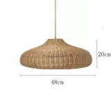 Dimension card for the 48 cm low woven shade