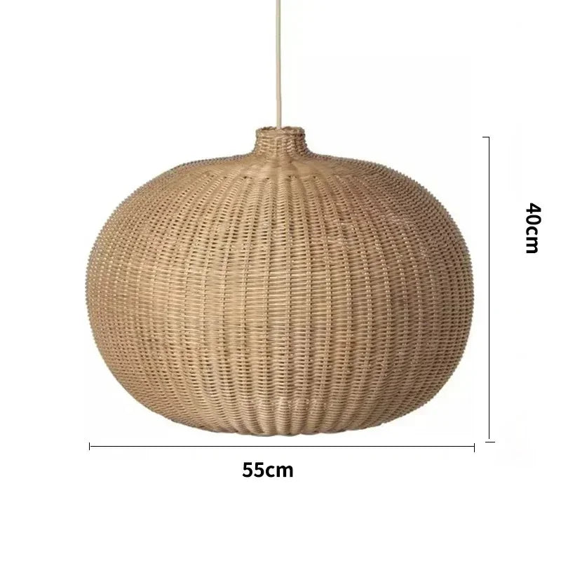 Dimension card for the 55 cm round woven shade