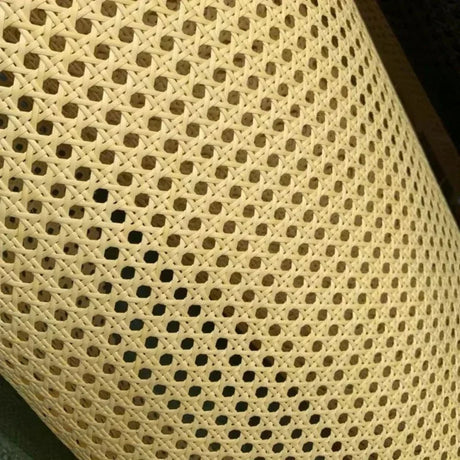 Detail of the open weave with the light passing through it
