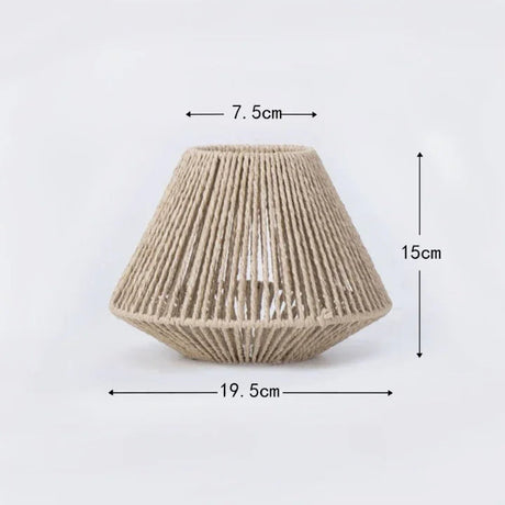 Dimension card for the 19.5 cm pleated rattan pendant lamp