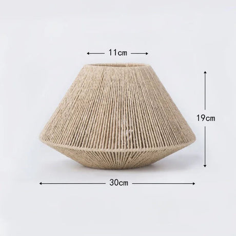 Dimension card for the 30 cm pleated rattan pendant lamp
