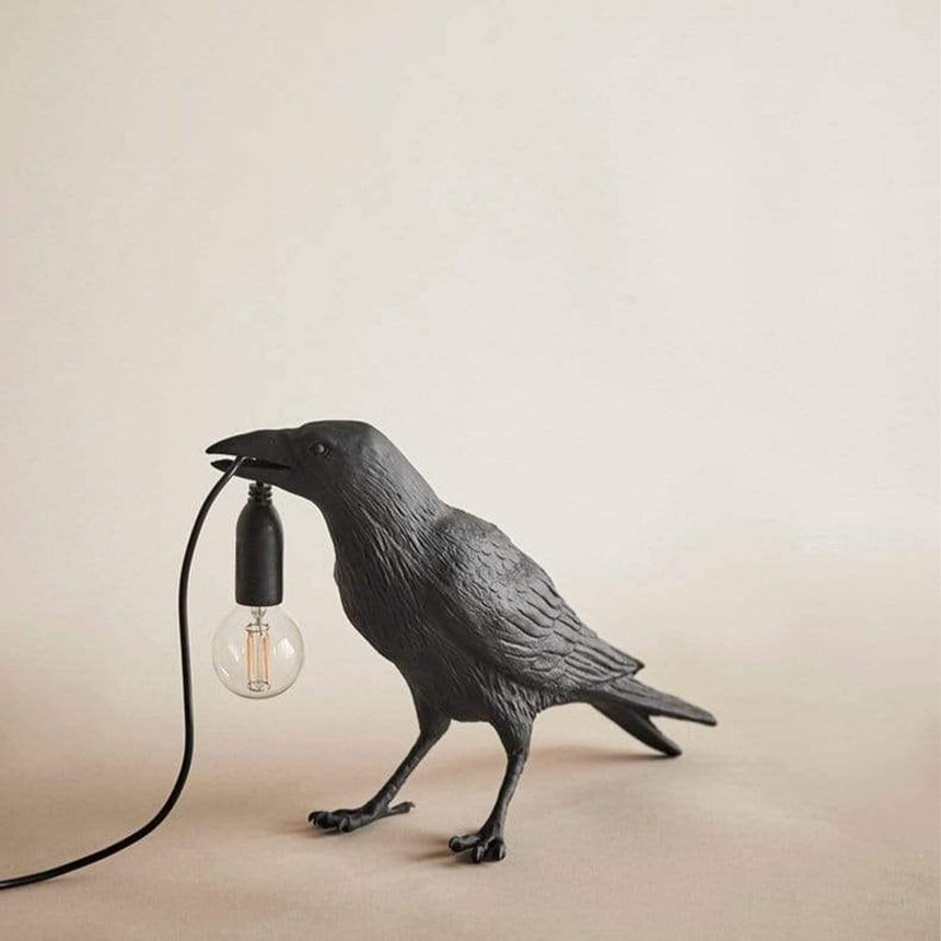Rookhaven Raven Bird Table Lamp for Living Room