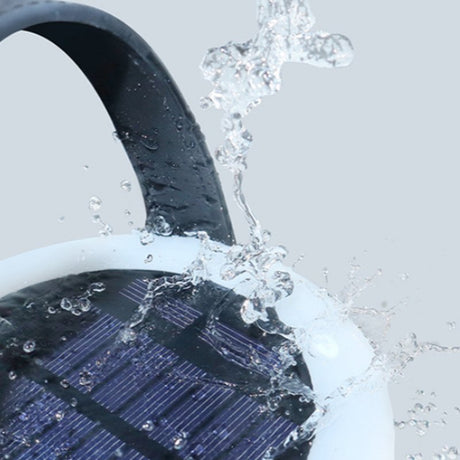 Water splashing over the solar cell and the strap fixing on the lid