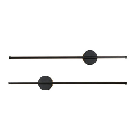 Two bars shown together, the hub set at different points along each one