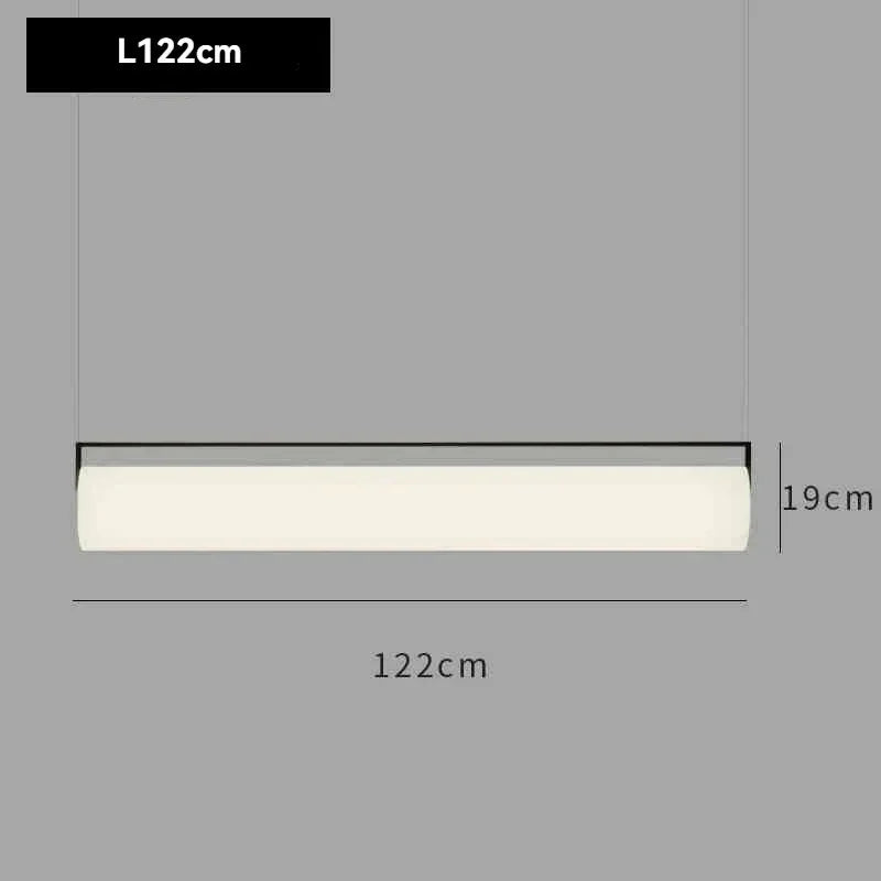 The 122 cm version drawn with its length and 19 cm depth marked