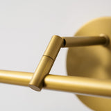 Close view of the swivel joint where the arm leaves the disc plate