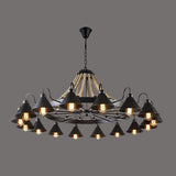 The sixteen light build seen in full, horns ringed around the frame