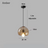 Amber dome drawn with its 20 cm width and adjustable cord marked out