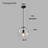 Clear dome drawn with its 20 cm width and 1.2 m adjustable cord marked