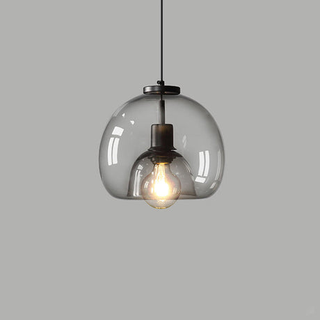 Close view of the curved smoke glass dome and its black cord fitting