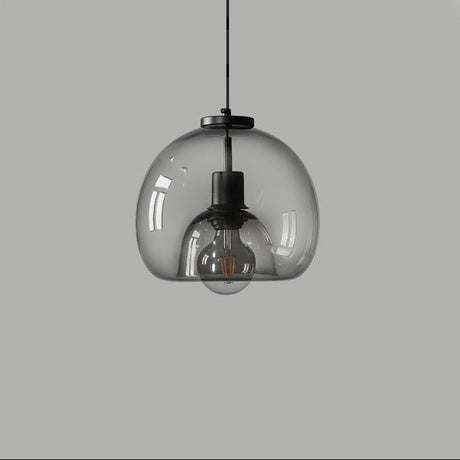 Smoke gray dome lit from inside against a plain dark gray background