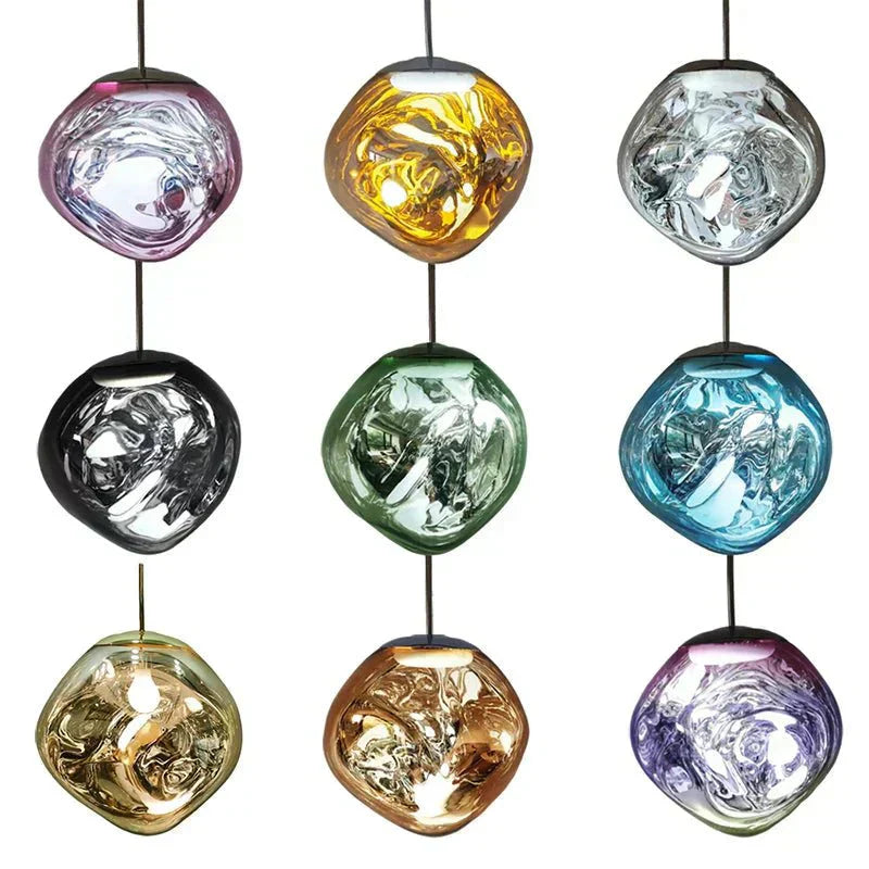 Elegant modern pendant light lava finish