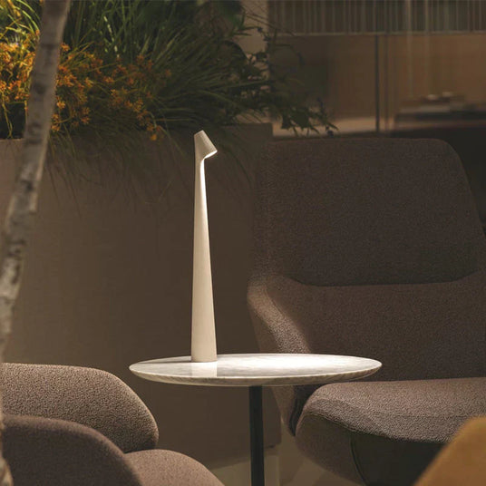 Table lamp touch control close up detail