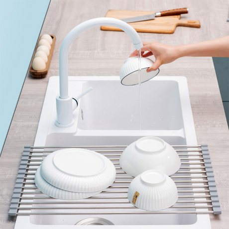 Rollable Drying Rack for Utensils and Cutting Boards