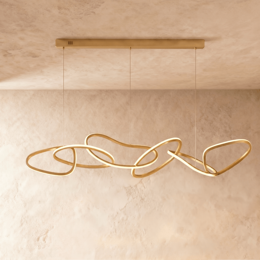 The longest gold version, loops running the full length of the ceiling bar