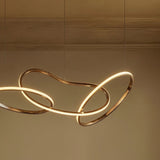 Two of the loops close up, the lit strip running along the inner edge of each
