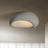 Cement gray dome ceiling light shown on its own against a plain background