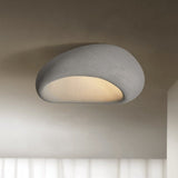 Cement gray dome ceiling light shown on its own against a plain background