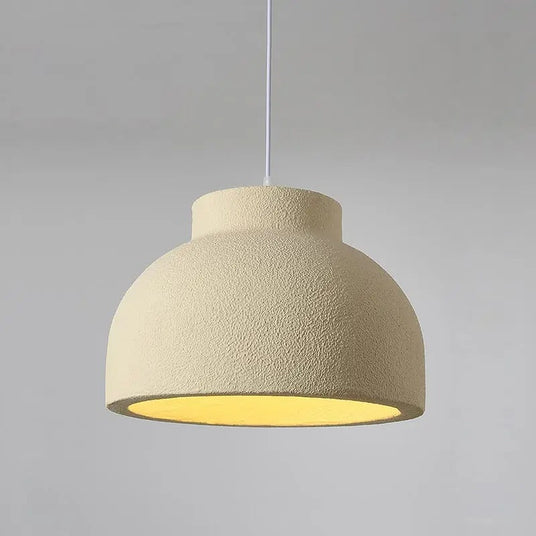 Golden sand textured dome lit from inside