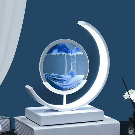 TerraGlow sculptural sand art lamp full view