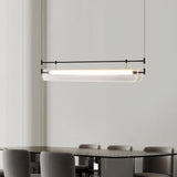 NovaLine Linear Strip Chandelier in Modern Metal Finish
