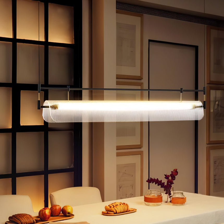 NovaLine Chandelier – Fluted Acrylic Shade Design