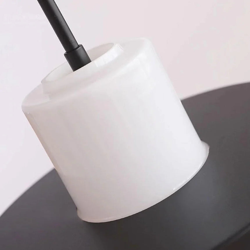 Close view of the white opal diffuser under the discs