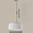 Dimension card for the white dome in four diameters from 30 to 60 cm