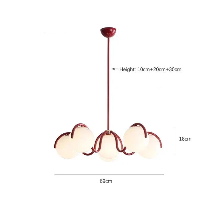 The red version drawn with the 69 cm width and 18 cm height marked