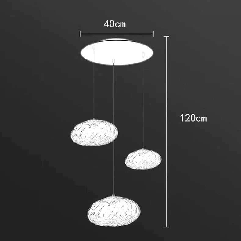 Three light version drawn with a 40 cm plate and a 120 cm drop marked