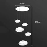 Five light version drawn with a 40 cm plate and a 200 cm drop marked