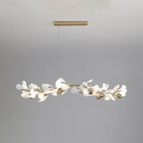 Ceramic and Metal Chandelier with Warm LED Light