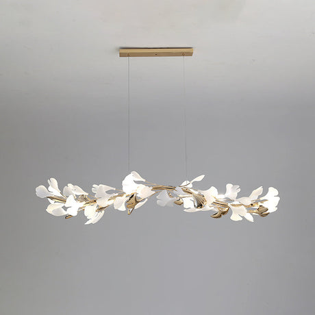 Ceramic and Metal Chandelier with Warm LED Light