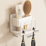 No-drill counter storage organizer for bathroom essentials