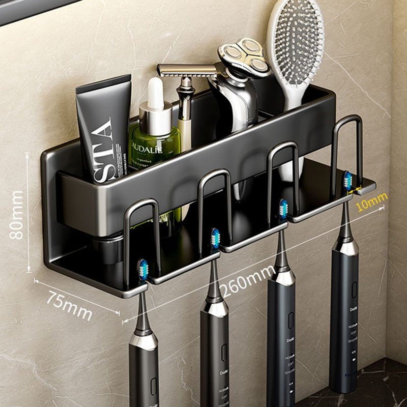 Easy-install adhesive organizer for bathroom decor