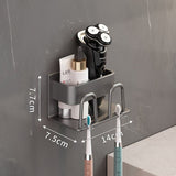 Sleek countertop organizer with compartments for bathroom items