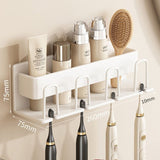 Space-saving bathroom storage organizer for small counters