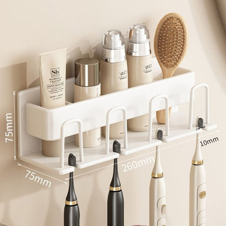 Space-saving bathroom storage organizer for small counters