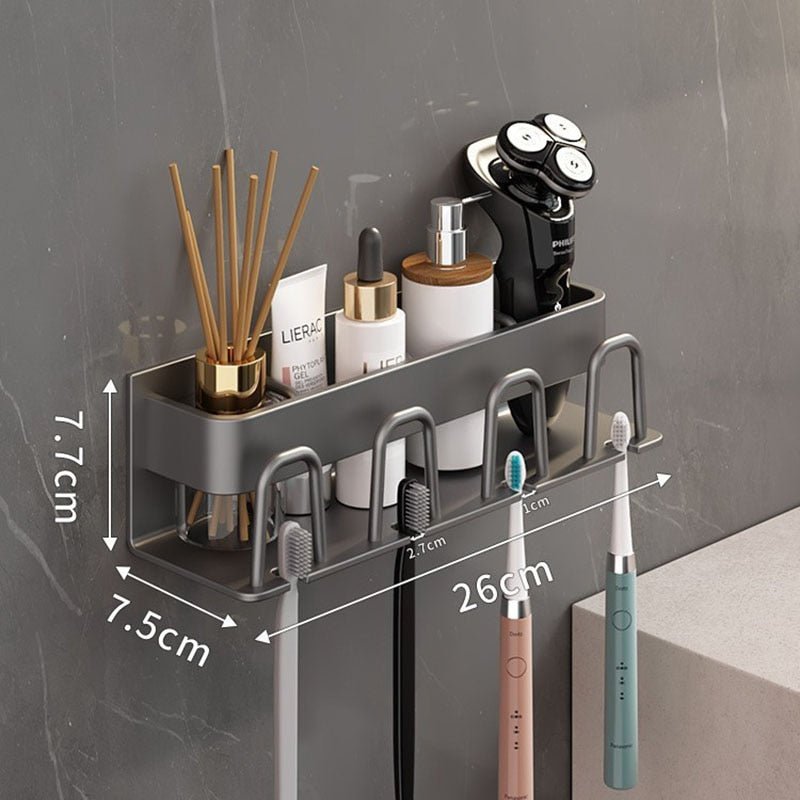 Moisture-resistant bathroom organizer for daily toiletries