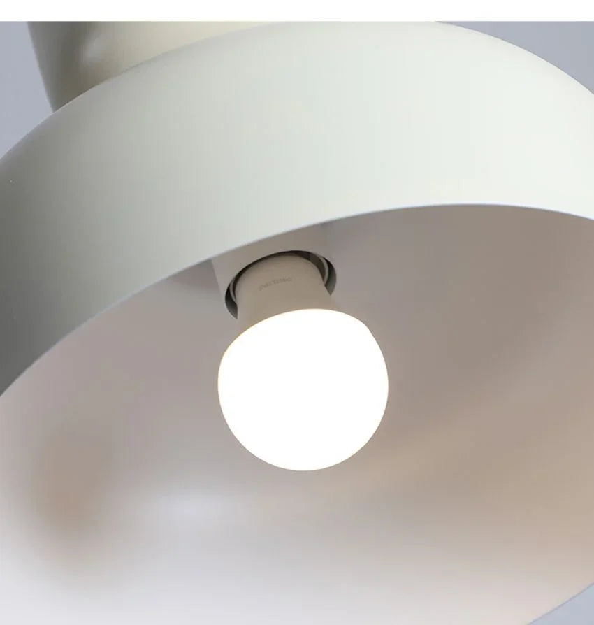 Underside of a cream shade showing the round bulb